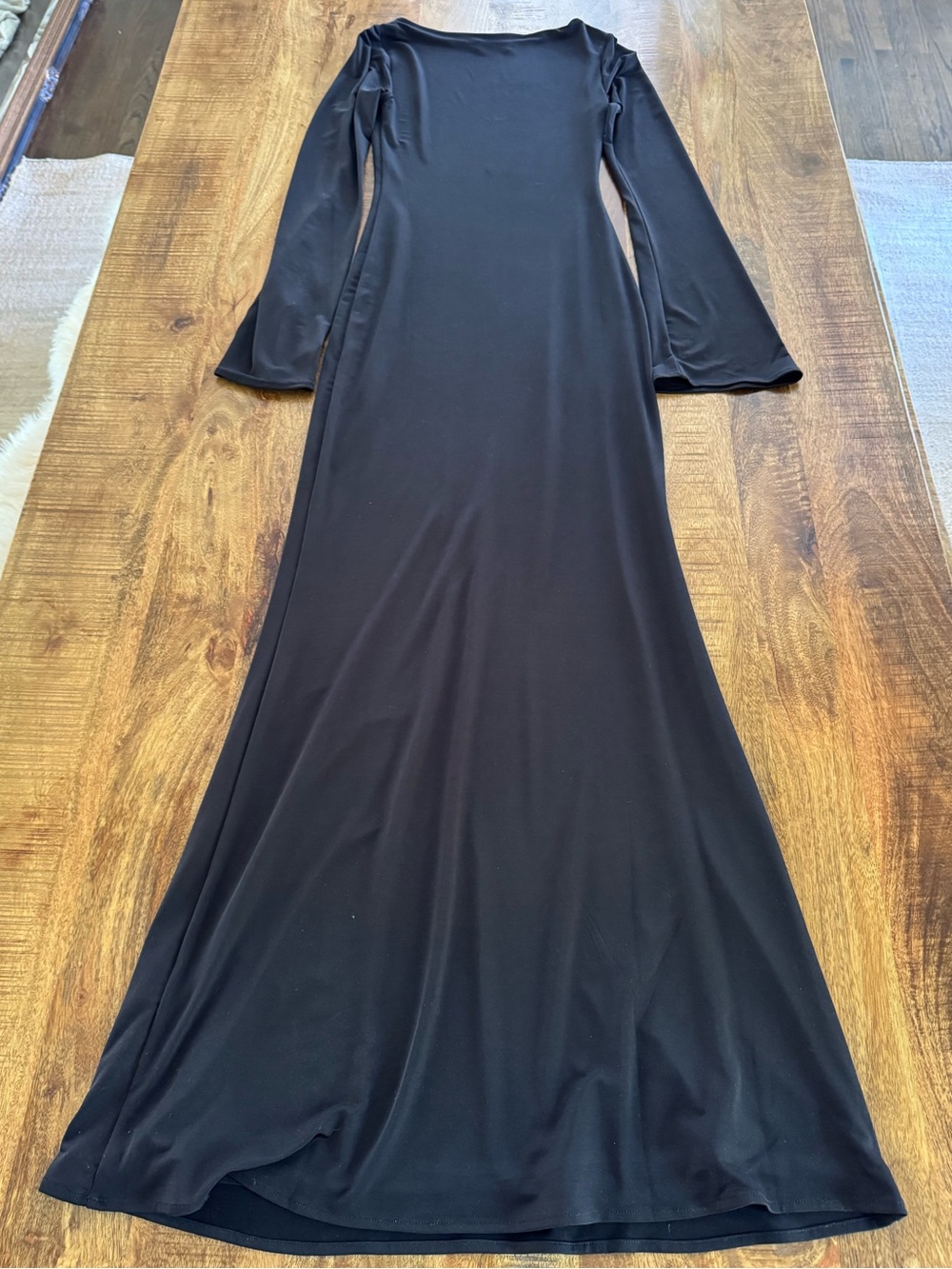 Meshki Tarna Slinky Fishtail Maxi Dress - Black S - Picture 4 of 5